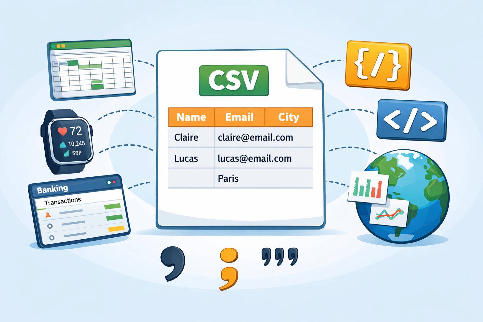 Qu’est-ce qu’un fichier CSV ? Comprendre ce format simple pour échanger des tableaux de données